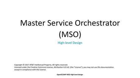 Master Service Orchestrator (MSO)