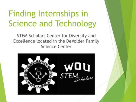 Finding Internships in Science and Technology