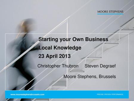 Starting your Own Business Local Knowledge 23 April 2013