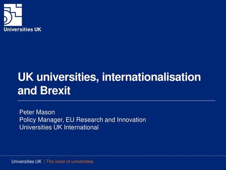UK universities, internationalisation and Brexit