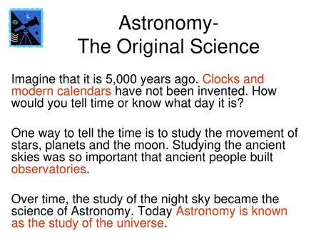 Astronomy- The Original Science