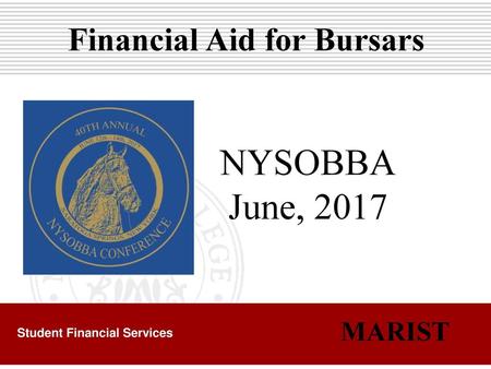 Financial Aid for Bursars