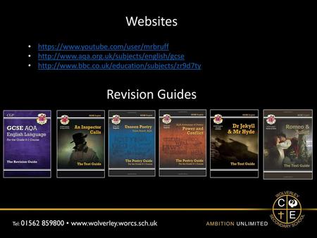 Websites Revision Guides https://www.youtube.com/user/mrbruff