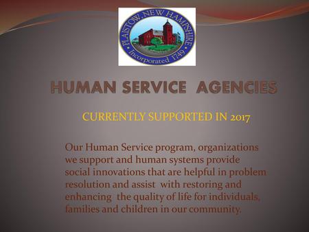 HUMAN SERVICE AGENCIES