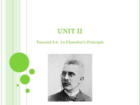 Tutorial 3-4: Le Chatelier’s Principle