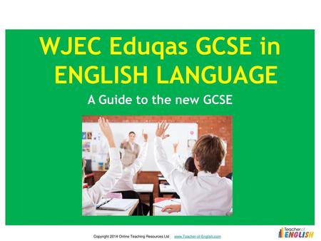 WJEC Eduqas GCSE in ENGLISH LANGUAGE