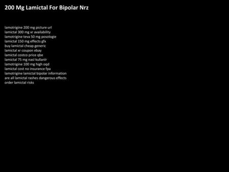 200 Mg Lamictal For Bipolar Nrz