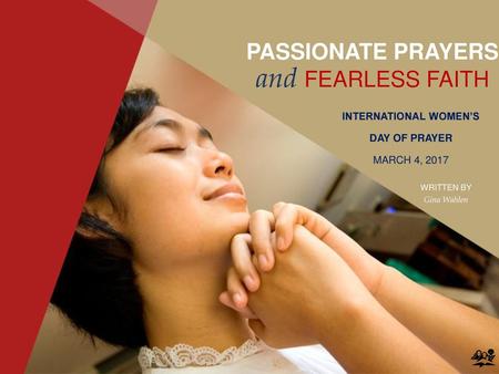 PASSIONATE PRAYERS and FEARLESS FAITH