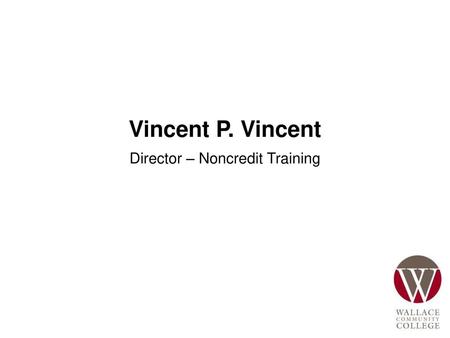 Director – Noncredit Training