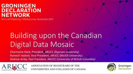 Building upon the Canadian Digital Data Mosaic
