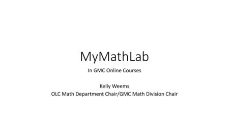 OLC Math Department Chair/GMC Math Division Chair