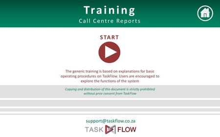 Training Call Centre Reports START