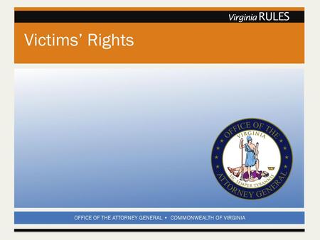 Victims’ Rights.