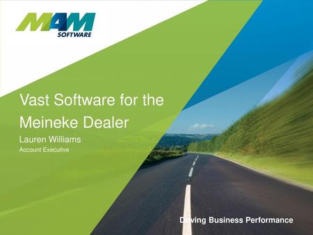 Vast Software for the Meineke Dealer