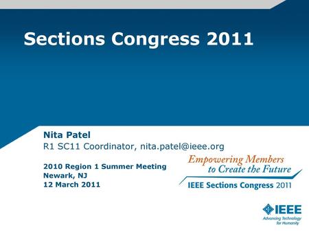 Sections Congress 2011 Nita Patel