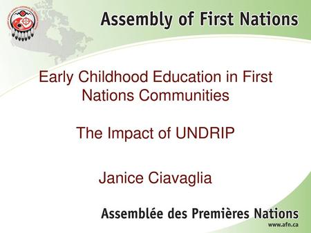 Early Childhood Education in First Nations Communities