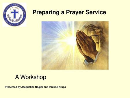 Preparing a Prayer Service