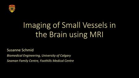 Imaging of Small Vessels in the Brain using MRI