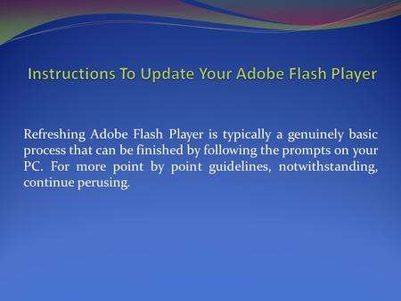 Update Your Adobe Flash on Mac