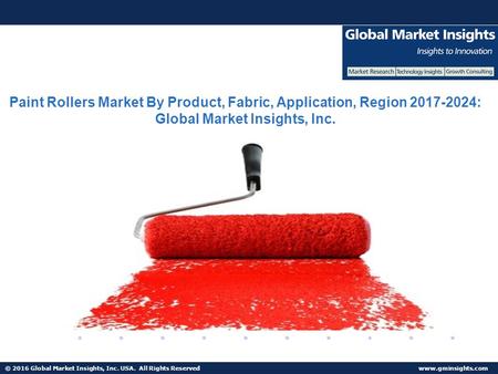 © 2016 Global Market Insights, Inc. USA. All Rights Reserved  Paint Rollers Market By Product, Fabric, Application, Region :