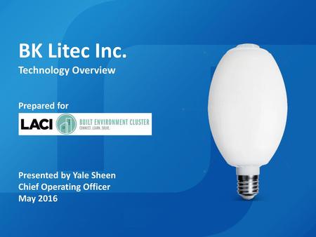 BK Litec Inc. Technology Overview Prepared for Presented by Yale Sheen
