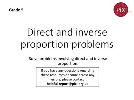 Direct and inverse proportion problems