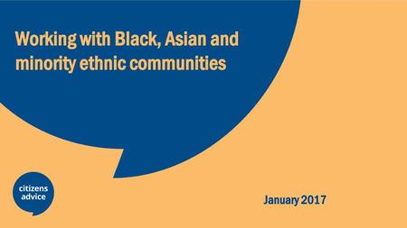 Working with Black, Asian and minority ethnic communities