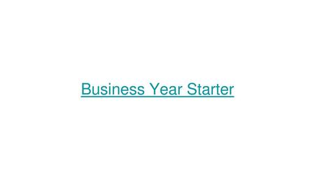Business Year Starter.