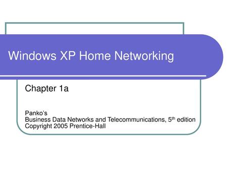 Windows XP Home Networking