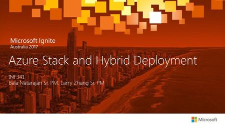 Azure Stack and Hybrid Deployment