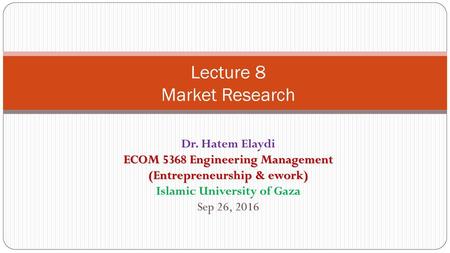 Lecture 8 Market Research