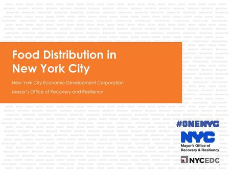 Food Distribution in New York City