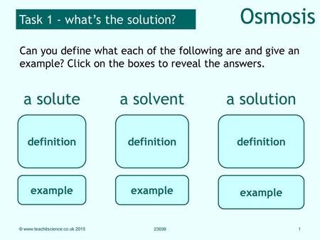 Task 1 - what’s the solution?