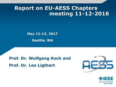 Report on EU-AESS Chapters meeting