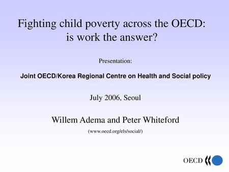 Fighting child poverty across the OECD: is work the answer?