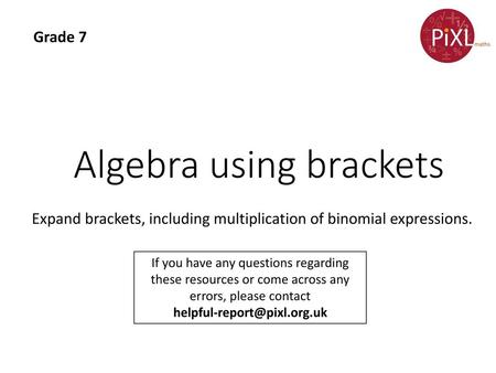 Algebra using brackets