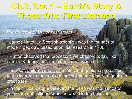 Ch.3, Sec.1 – Earth’s Story & Those Who First Listened