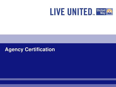 Agency Certification.
