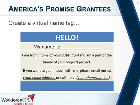 America’s Promise Grantees