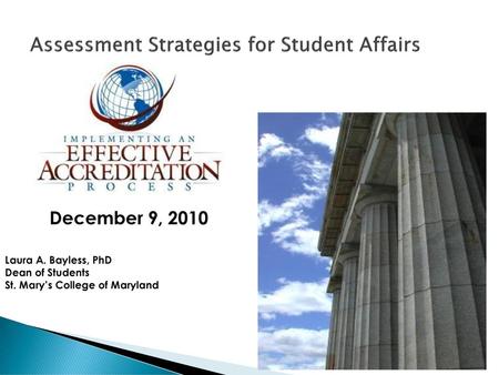 Assessment Strategies for Student Affairs