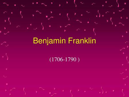 autobiography of benjamin franklin ppt