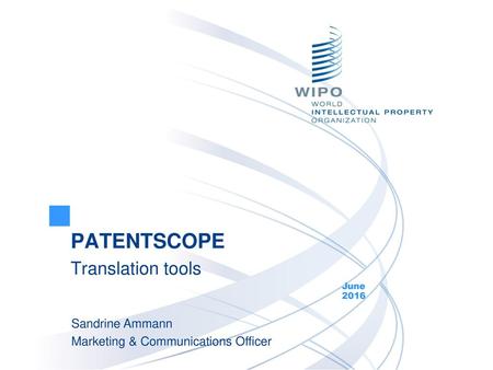 PATENTSCOPE Translation tools