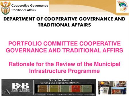 Rationale for the Review of the Municipal Infrastructure Programme