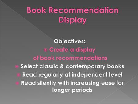 Book Recommendation Display