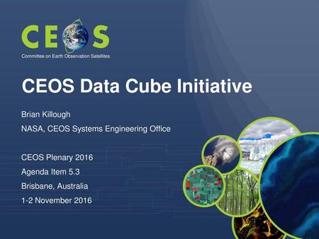 CEOS Data Cube Initiative