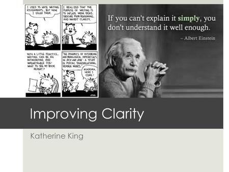 Improving Clarity Katherine King ‪blog.gauffin.org