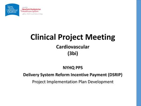 Clinical Project Meeting