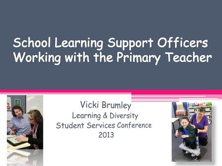 School Learning Support Officers Working with the Primary Teacher