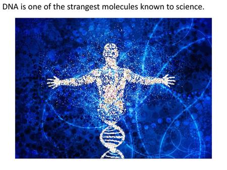 DNA is one of the strangest molecules known to science.