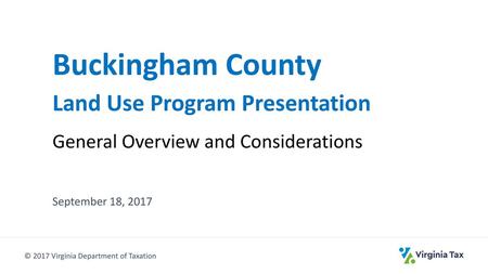 Buckingham County Land Use Program Presentation